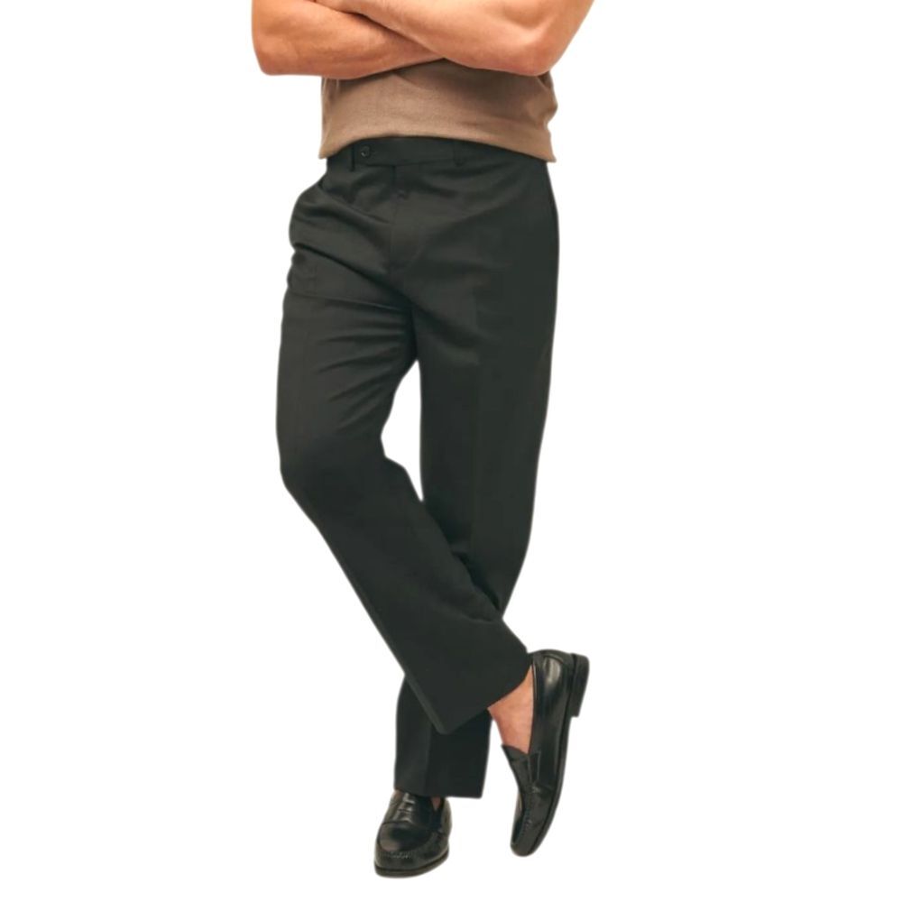 BROOKS BROTHERS Regent Italian Wool Dress Pants Black W38 Lined